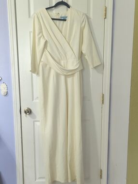 ANTONIO MELANI Ivory Crepe Jumpsuit